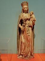  exhibit included a series of very lage virgin and child statues